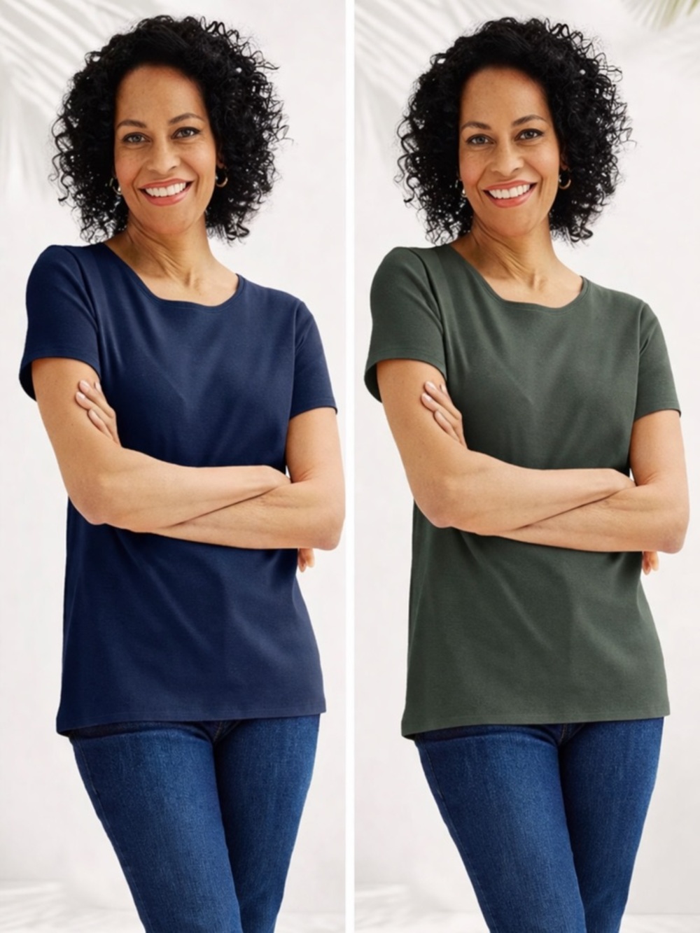 TEES in Green and Navy